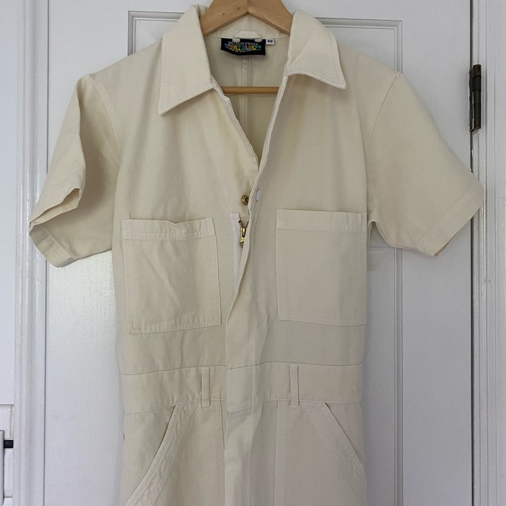 Big Bud Press - Short Sleeve Jumpsuit Vintage Tee Off White - Size M (Worn 1x)